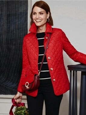 Chico’s Red Quilted Jacket 1